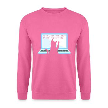 Katze als Programmierer Coder Katzenbesitzer - Unisex Pullover - Pink - Vorne
