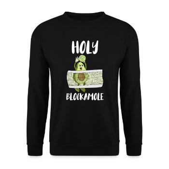 Holy Blockamole Volleyball Block Sport - Unisex Pullover - Schwarz - Vorne - Alina (178cm) & Michal (187cm)