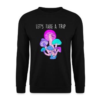 Techno Party Drugs LSD Mushrooms Acid Music Festival - Unisex Sweatshirt - black - Front - Alina (178cm) & Michal (187cm)