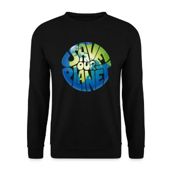 Save our Planet Umwelt Klimaschutz - Unisex Pullover - Schwarz - Vorne - Alina (178cm) & Michal (187cm)