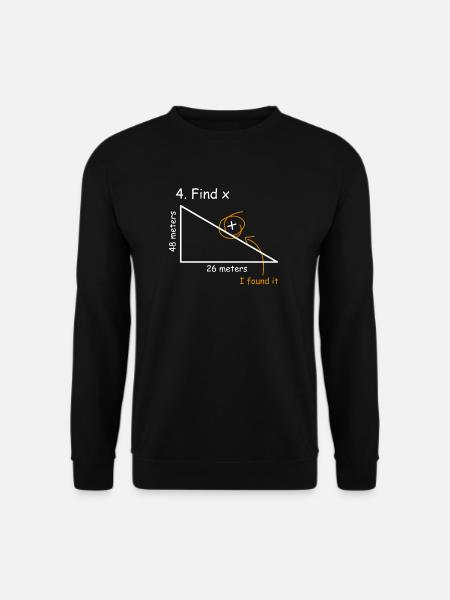 Mathelehrer Hypotenuse Finde x Satz des Pythagoras - Unisex Pullover - Schwarz