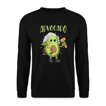 Law Avocado Advocado Lawyers Gift Student - Unisex Sweatshirt - black - Front - Alina (178cm) & Michal (187cm)