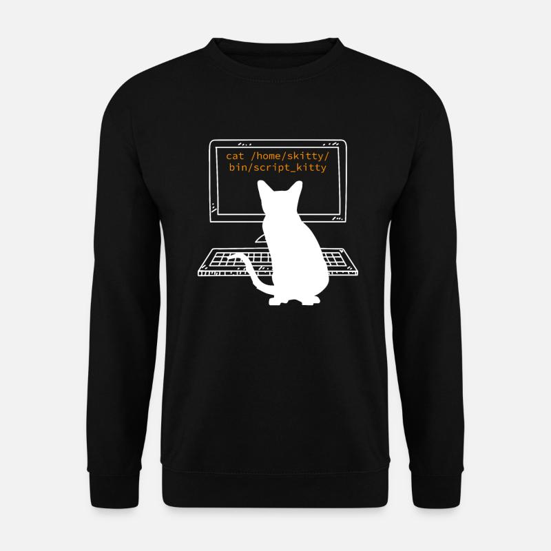 Katzenbesitzer Katzen Programmierer Informatik - Unisex Pullover - Schwarz