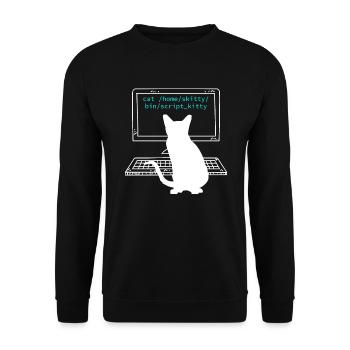 Katzenbesitzer Programmierer Coder Informatiker - Unisex Pullover - Schwarz - Vorne - Alina (178cm) & Michal (187cm)