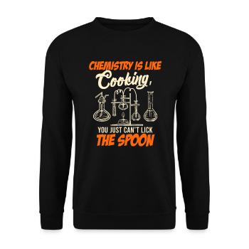 Étudiants en chimie Dire que la chimie est comme la cuisine - Sweat-shirt Unisexe - noir - Devant - Alina (178cm) & Michal (187cm)
