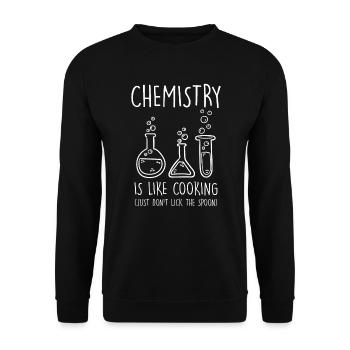 La chimie, c’est comme les techniciens de laboratoire des chimistes de cuisine - Sweat-shirt Unisexe - noir - Devant - Alina (178cm) & Michal (187cm)