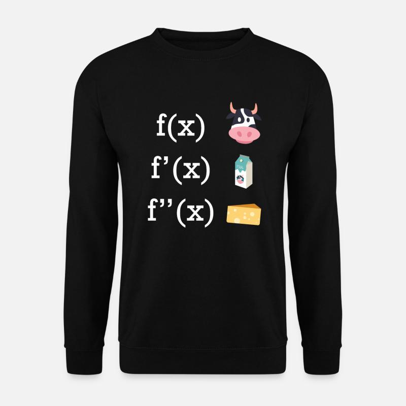 Infinitesimalrechnung Kuh Käse Milch Mathelehrer - Unisex Pullover - Schwarz