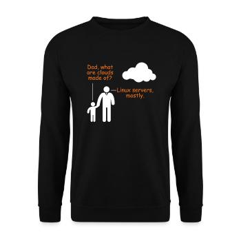 Linux Server Joke Computer Scientist Humor Software - Unisex Sweatshirt - black - Front - Alina (178cm) & Michal (187cm)