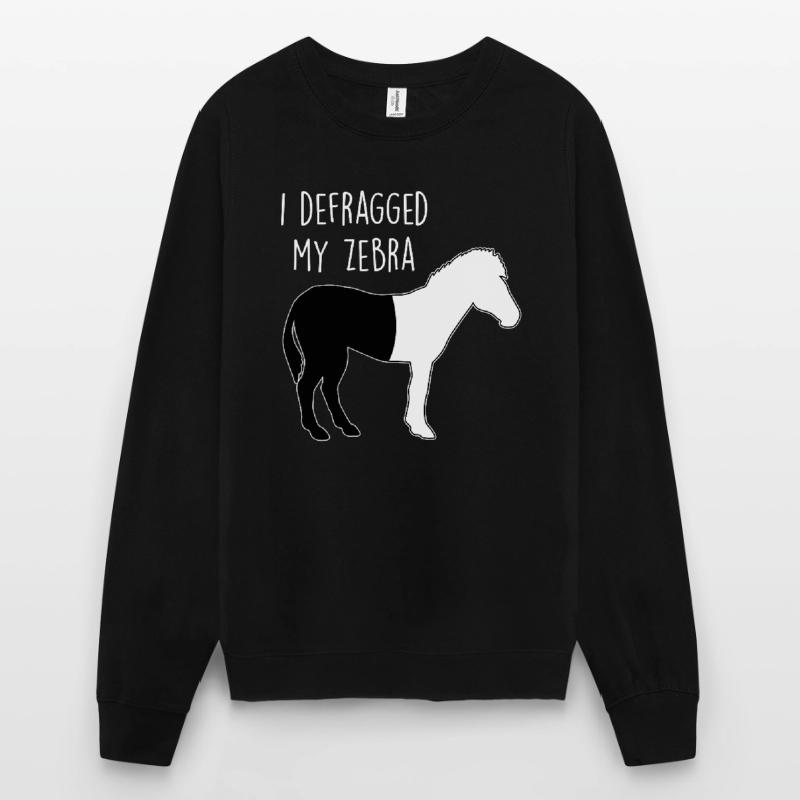 I defragged my Zebra Coder Computer Scientist Hacker Unisex Sweatshirt