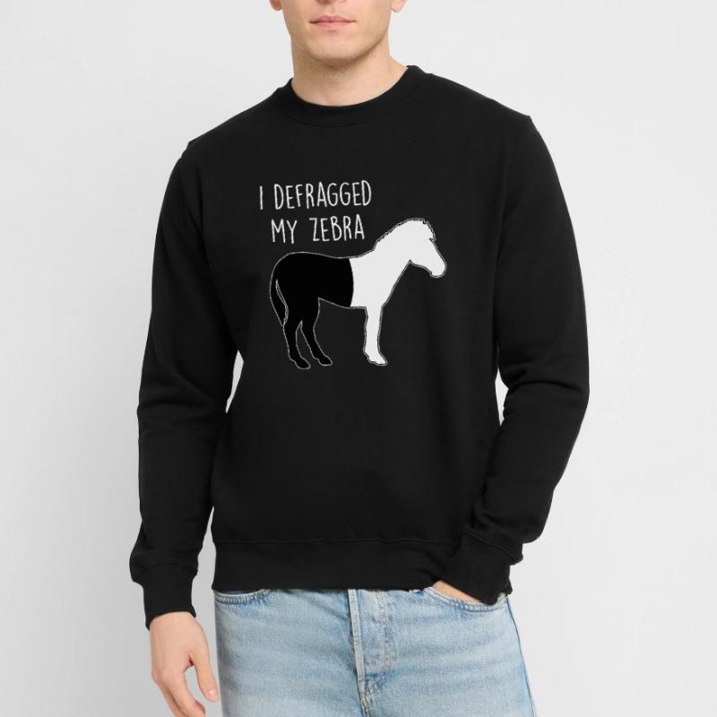 I defragged my Zebra Coder Computer Scientist Hacker Unisex Sweatshirt