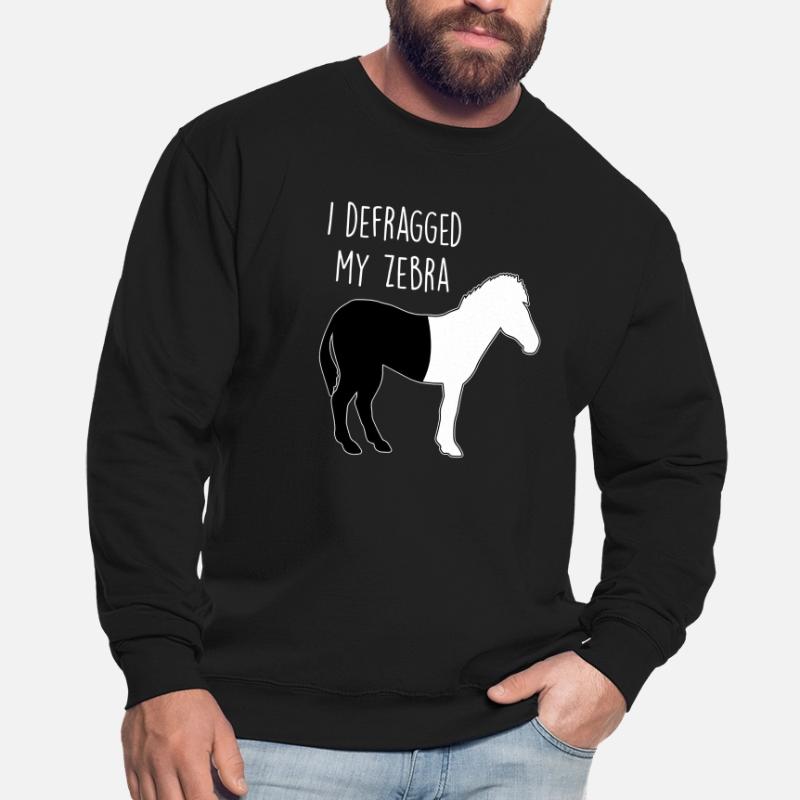 I defragged my Zebra Coder Computer Scientist Hacker Unisex Sweatshirt