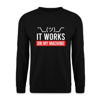 Coder Spruch Software Tester Debugging Informatik - Unisex Pullover - Schwarz - Vorne - Alina (178cm) & Michal (187cm)