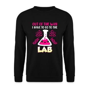 Le sort des laborantins je dois aller au labo - Sweat-shirt Unisexe - noir - Devant - Alina (178cm) & Michal (187cm)