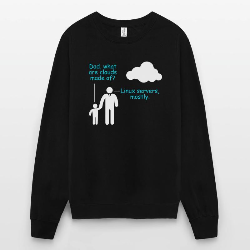 Coder Logiciel Développeur Blague Cloud Linux Server Sweat-shirt Unisexe