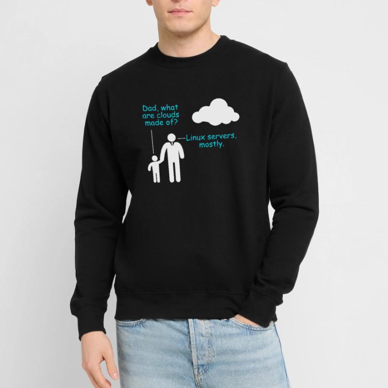 Coder Logiciel Développeur Blague Cloud Linux Server Sweat-shirt Unisexe