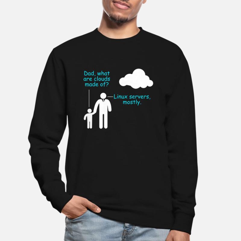 Coder Logiciel Développeur Blague Cloud Linux Server Sweat-shirt Unisexe