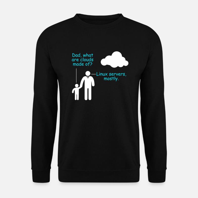 Coder Software Entwickler Witz Cloud Linux Server - Unisex Pullover - Schwarz
