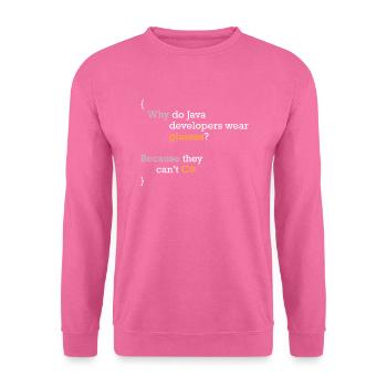 C# Code Witz Programmierer Hacker C Sharp Coder - Unisex Pullover - Pink - Vorne