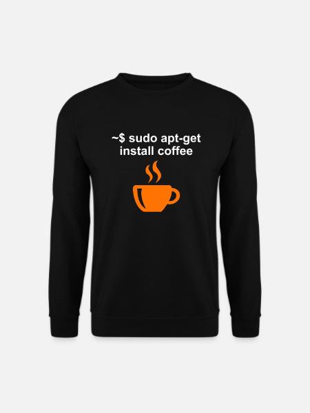 Programmierer Kaffee Kaffeetrinker Informatiker - Unisex Pullover - Schwarz