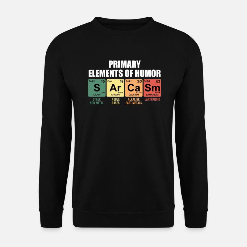 Primary Elements of humor symboles elements - Sweat-shirt Unisexe - noir