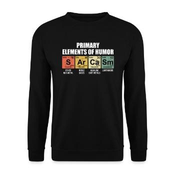 Tableau périodique Sarcasme Symboles d’éléments Chimie - Sweat-shirt Unisexe - noir - Devant - Alina (178cm) & Michal (187cm)