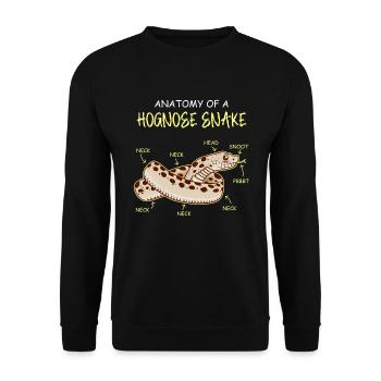 Anatomie serpent nid de nez crochet Natter - Sweat-shirt Unisexe - noir - Devant - Alina (178cm) & Michal (187cm)