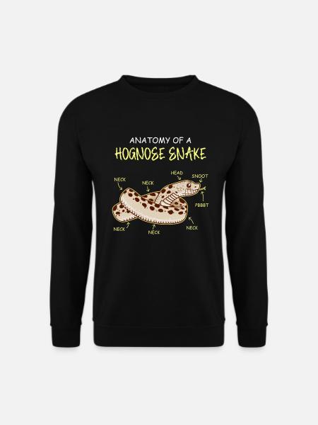 Anatomie Schlange Hakennasennatter Natter - Unisex Pullover - Schwarz