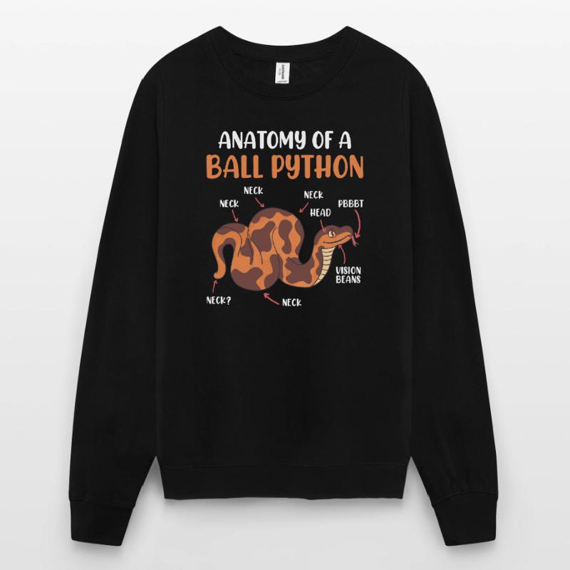 Serpents Anotomie d’un python de boule de python royalpython Sweat-shirt Unisexe