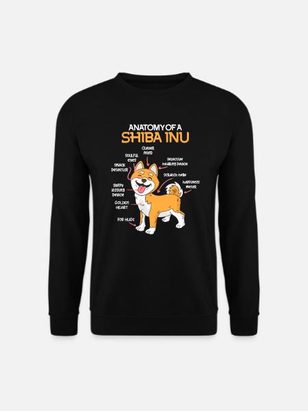 Anatomy of a Shiba Inu - Unisex Sweatshirt - black