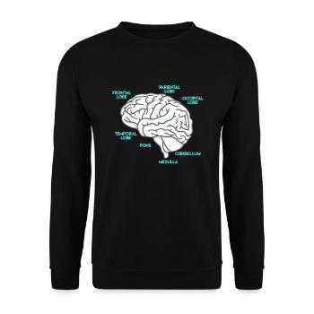 Anatomie eines Gehirns Medizin Student - Unisex Pullover - Schwarz - Vorne - Alina (178cm) & Michal (187cm)