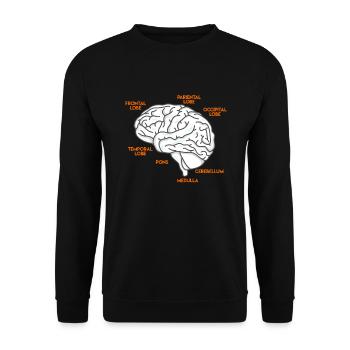 Médecine Étudier l’anatomie d’un cerveau médecin - Sweat-shirt Unisexe - noir - Devant - Alina (178cm) & Michal (187cm)