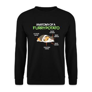 Anatomy of a Furry Potato Cobaye - Sweat-shirt Unisexe - noir - Devant - Alina (178cm) & Michal (187cm)