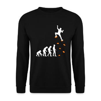 Climbing Evolution Climbing Wall Climbing Bouldering - Unisex Sweatshirt - black - Front - Alina (178cm) & Michal (187cm)