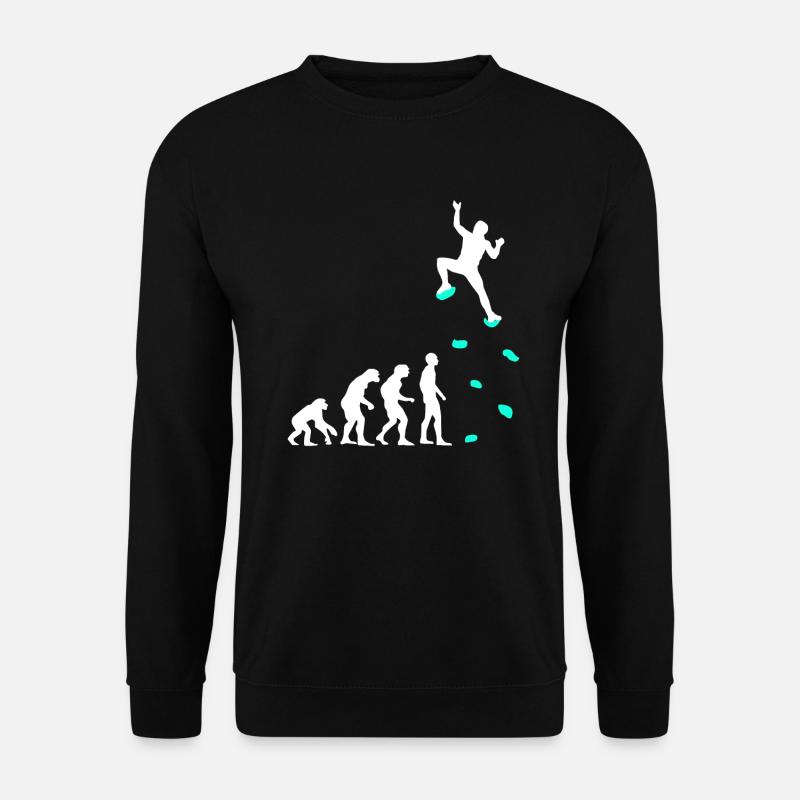 Klettern Evolution Klettergriffe Kletterwand - Unisex Pullover - Schwarz