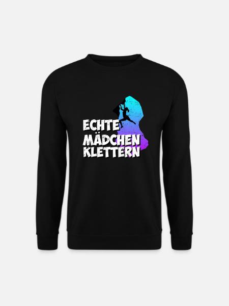 Echte Mädchen Klettern - Unisex Pullover - Schwarz