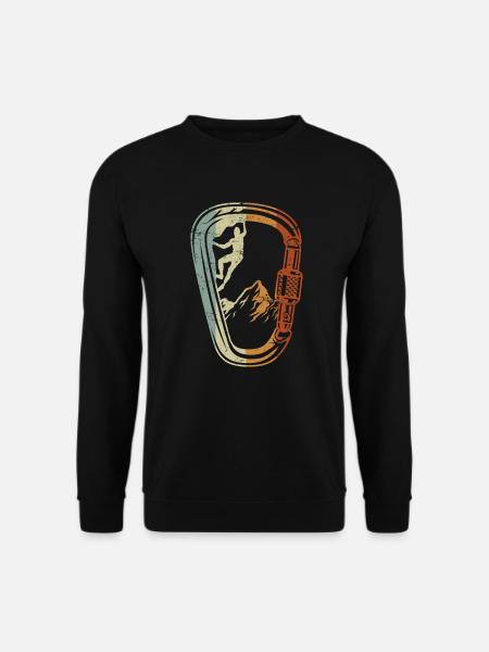 Climbing Carabiner Rock Climbing Free Climbing - Unisex Sweatshirt - black