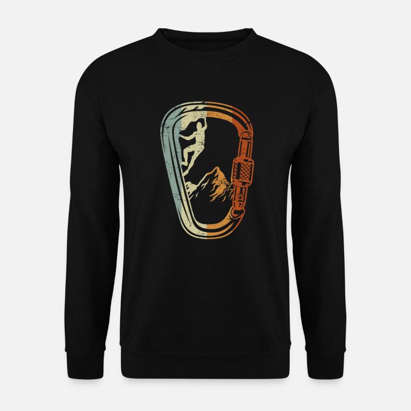 Kletter Karabiner Felsklettern Freiklettern - Unisex Pullover - Schwarz