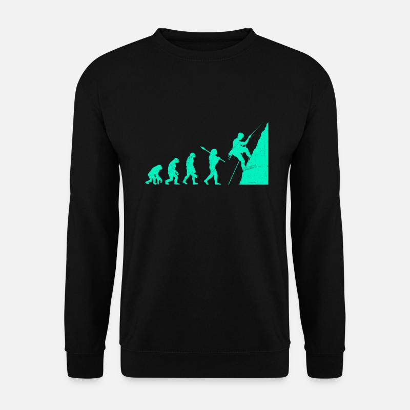 Climbing Evolution Monkey Boulderer Climber Climber - Unisex Sweatshirt - black