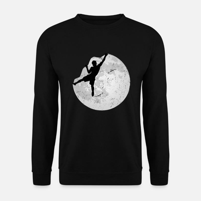 Klettersport Klettern Bouldern Vollmond Kletter - Unisex Pullover - Schwarz