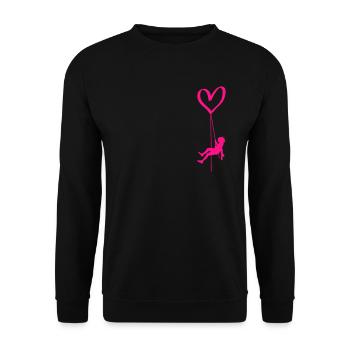 Climbing Heart Rock Climbing Free Climbing Vorstieg - Unisex Sweatshirt - black - Front - Alina (178cm) & Michal (187cm)
