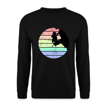 Escalade rocheuse Escalade libre Boulder Vintage - Sweat-shirt Unisexe - noir - Devant - Alina (178cm) & Michal (187cm)