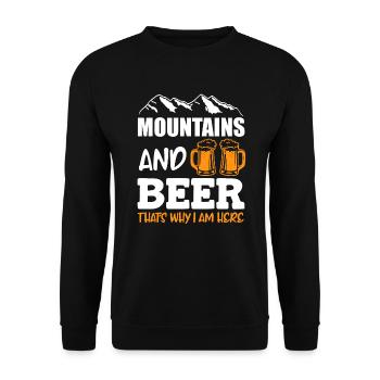 Snowboarder Ski Apres Ski Party montagnes et bière - Sweat-shirt Unisexe - noir - Devant - Alina (178cm) & Michal (187cm)