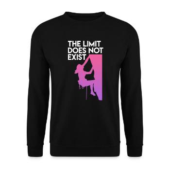 Climbing without limit Rock climbing Climbing - Unisex Sweatshirt - black - Front - Alina (178cm) & Michal (187cm)
