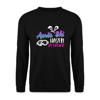 Apres Ski Saying Apres Ski Rabbits Supervisor - Unisex Sweatshirt - black - Front - Alina (178cm) & Michal (187cm)