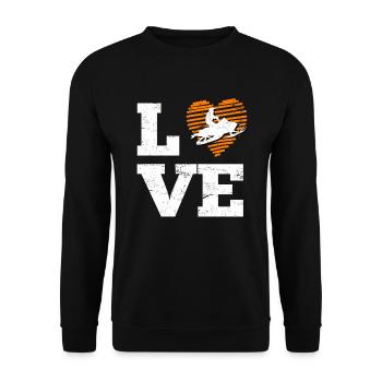 Snowmobile Love Snowmobile Snowmobile - Unisex Sweatshirt - black - Front - Alina (178cm) & Michal (187cm)