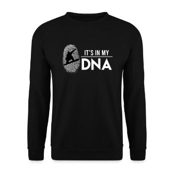 Snowboard in my DNA Snowboarding Snowboarder - Unisex Pullover - Schwarz - Vorne - Alina (178cm) & Michal (187cm)