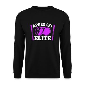 Apres Skieur Snowboarder Apres Ski Elite - Sweat-shirt Unisexe - noir - Devant - Alina (178cm) & Michal (187cm)