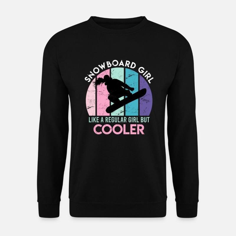 Snowboarderin Snowboard Girl much cooler - Unisex Pullover - Schwarz