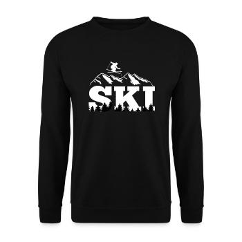 Winter sports Skiers Ski holiday Apres Ski - Unisex Sweatshirt - black - Front - Alina (178cm) & Michal (187cm)