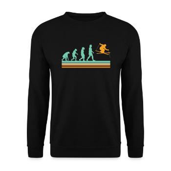 Skifahrer Evolution Ski Apres Ski - Unisex Pullover - Schwarz - Vorne - Alina (178cm) & Michal (187cm)